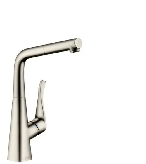 Hansgrohe HG Spültischmischer 320 Metris M71 Ausziehauslauf 1jet sBox edelstahl-optik, 73812800, Artikel in Kategorie